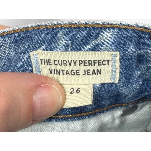 Madewell Women's The Curvy Perfect Vintage Blue Denim Jeans - Size 26 (28x28) - Picture 5 of 6